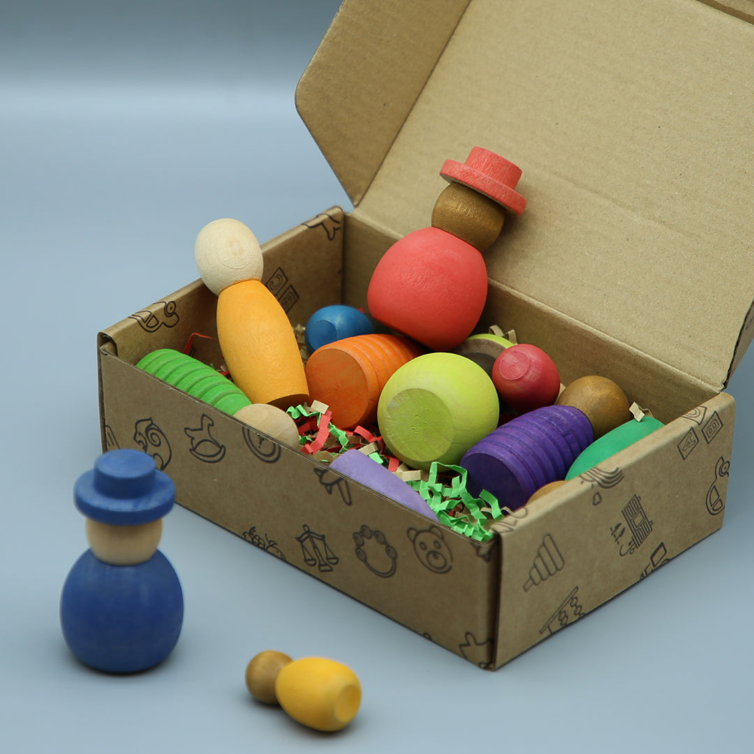 Wooden Rainbow Dolls
