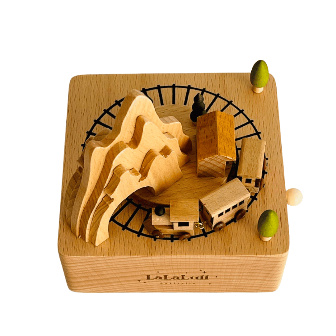 Music Box Wooden Train
