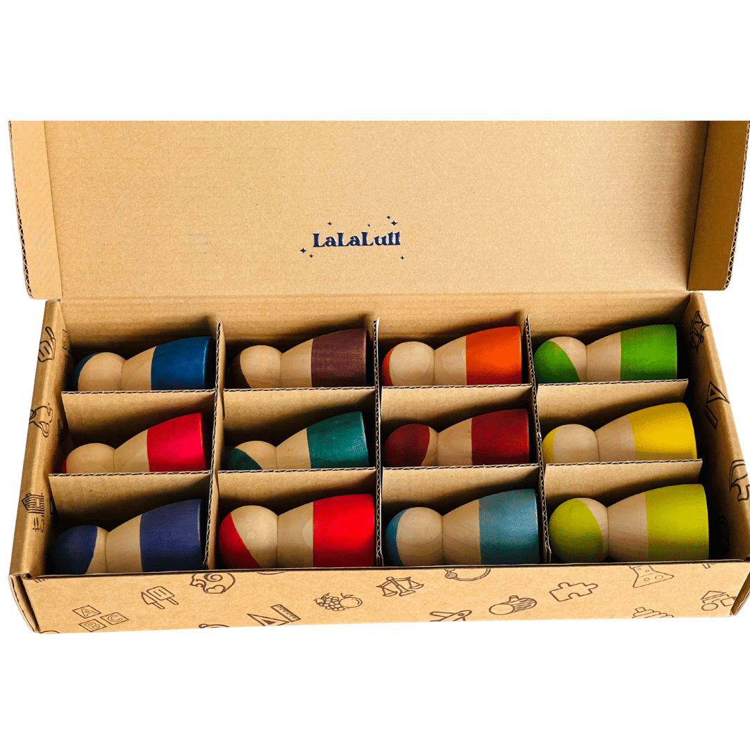 Wooden Rainbow Dolls