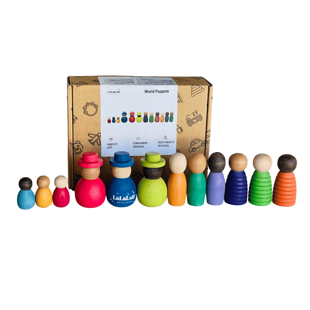 Wooden Rainbow Dolls