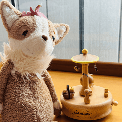 lalalull music box doll bed