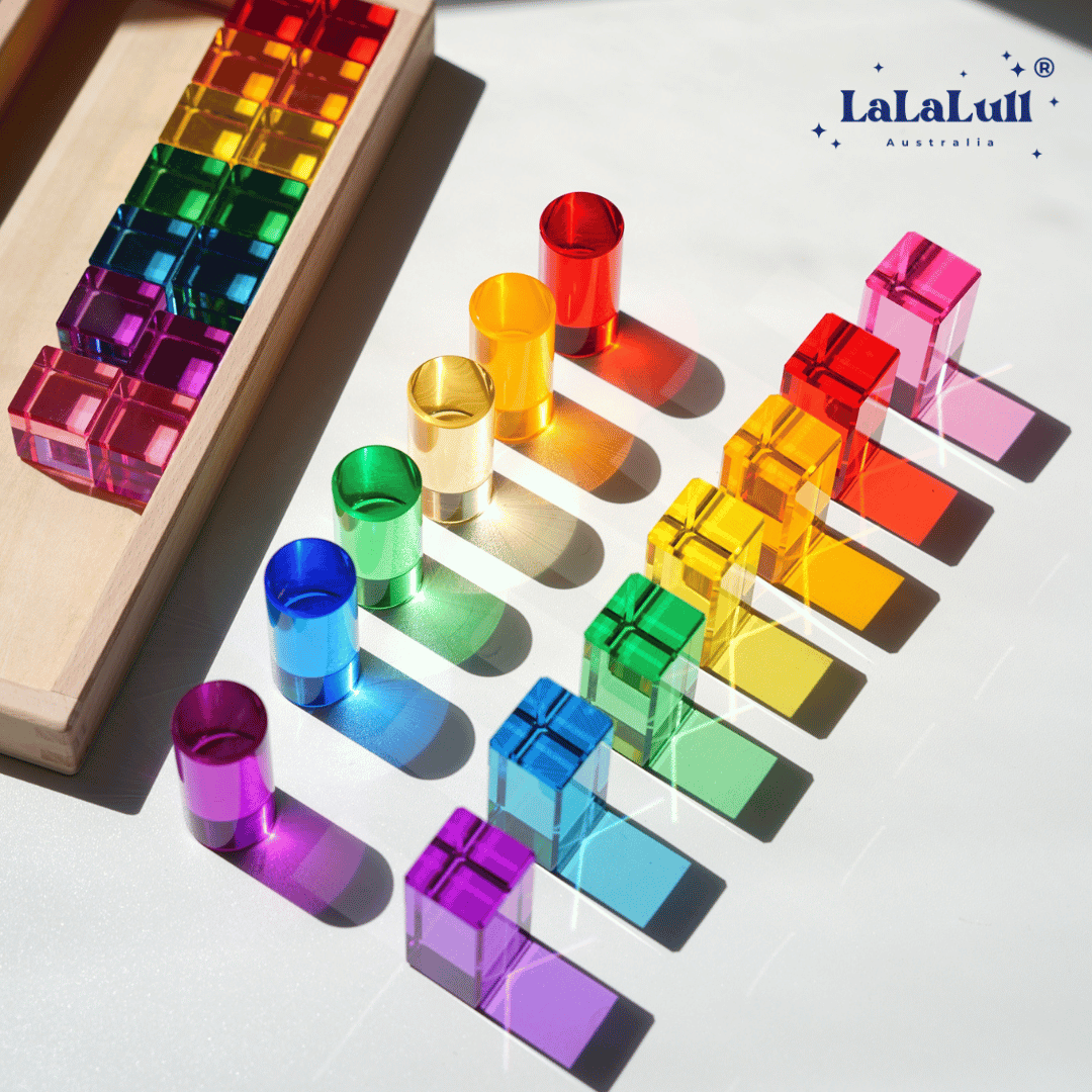 LaLaLull Australia® Premium Lucite Bright Cubes and Blocks - 27 PCs