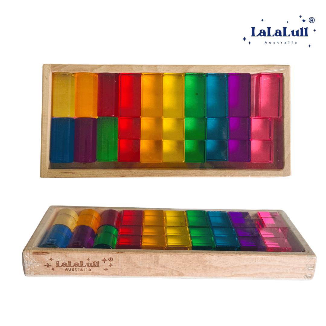 LaLaLull Australia® Premium Lucite Bright Cubes and Blocks - 27 PCs