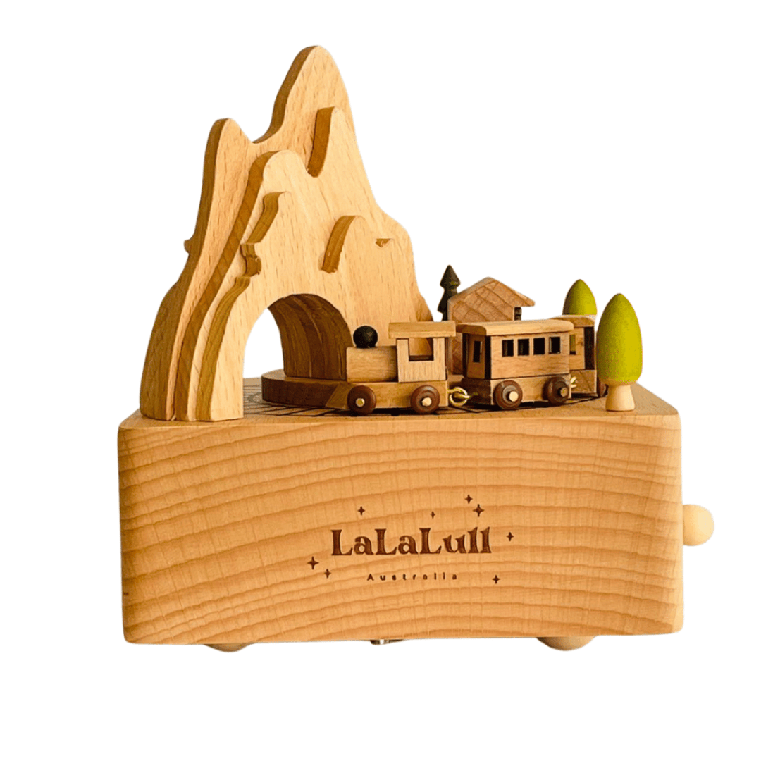 Music Box Wooden Train