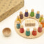 LaLaLull Wooden Rainbow Perpetual Calendar with Peg Figures