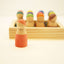 Wooden Peg Dolls with Tray