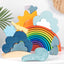 LaLaLull Wooden Rainbow Building Set Weather - 13pcs