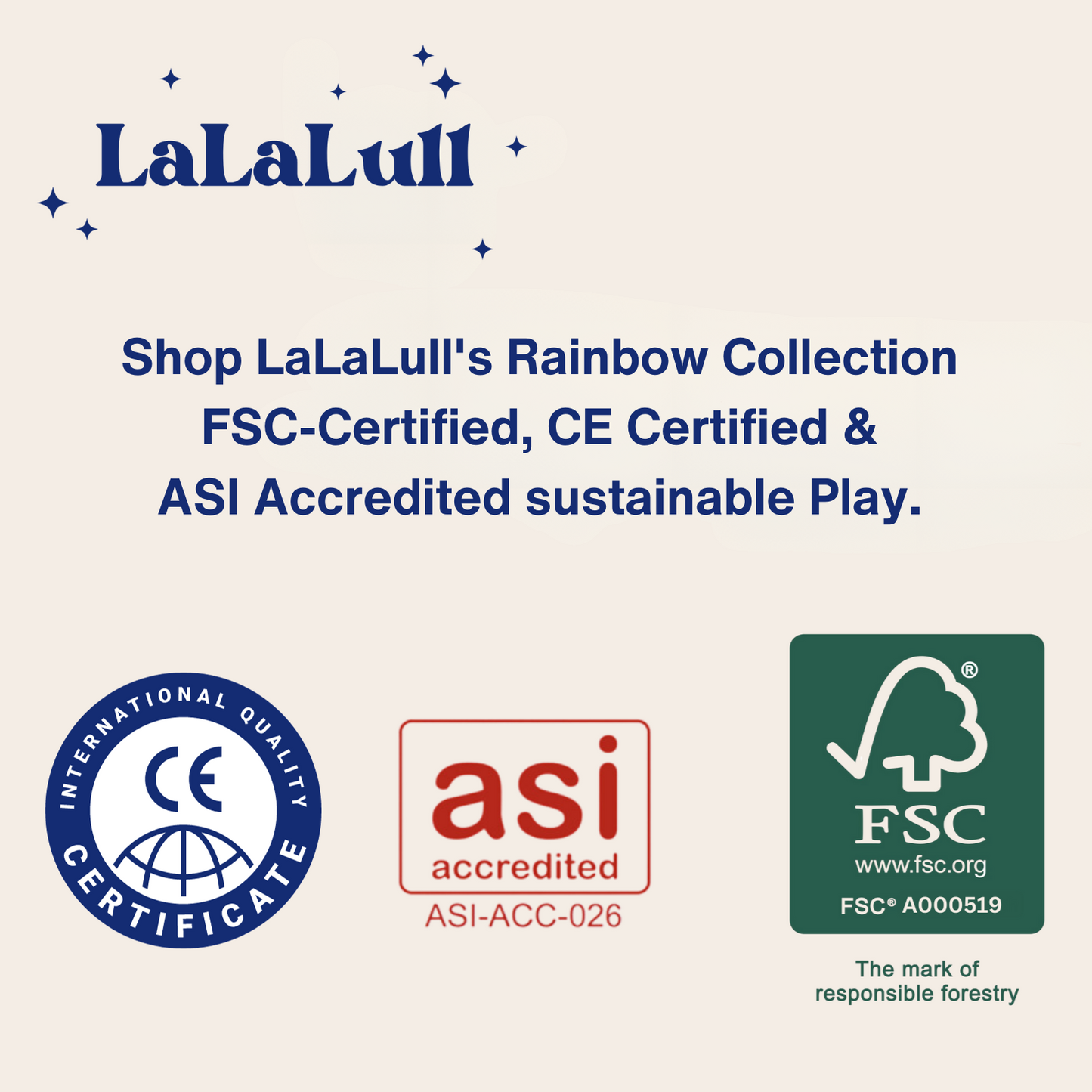 LaLaLull Wooden Rainbow Building Set Weather - 13pcs