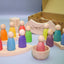 LaLaLull Wooden Rainbow Perpetual Calendar with Peg Figures