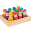 Wooden Peg Dolls with Tray