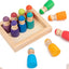 Wooden Peg Dolls with Tray