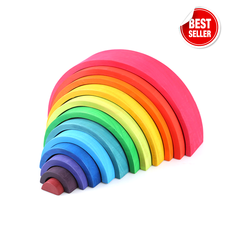 Wooden Rainbow Stacker 