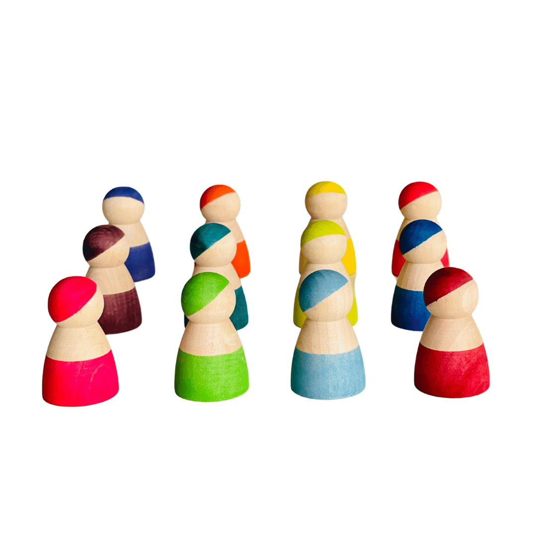 Wooden Rainbow Dolls