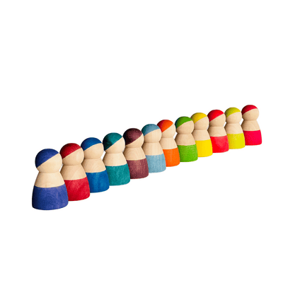 Wooden Rainbow Dolls