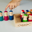 Wooden Peg Dolls with Tray