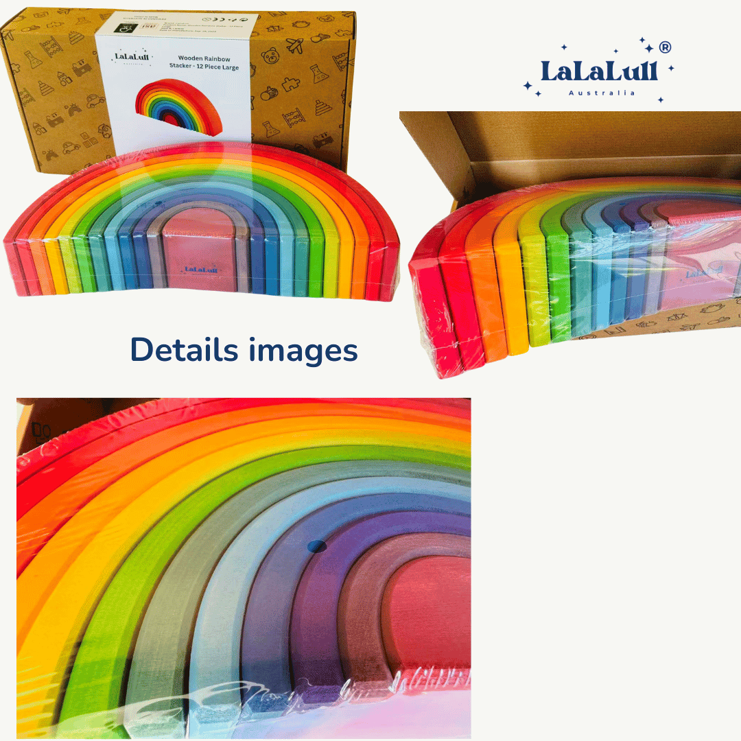 Wooden Rainbow Stacker Large