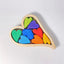 wooden rainbow heart