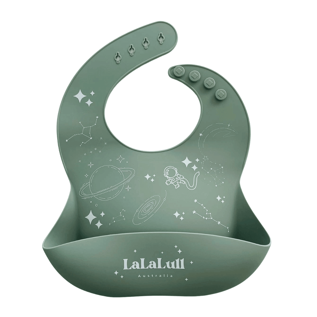 lalalull silicone bib sage